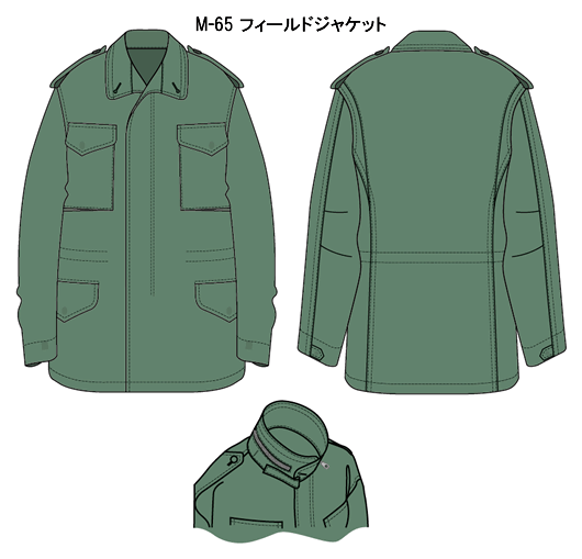 M-65フィールドジャケット デザイン画